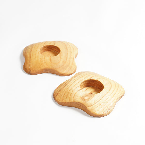 wooden fried egg shaped egg cup