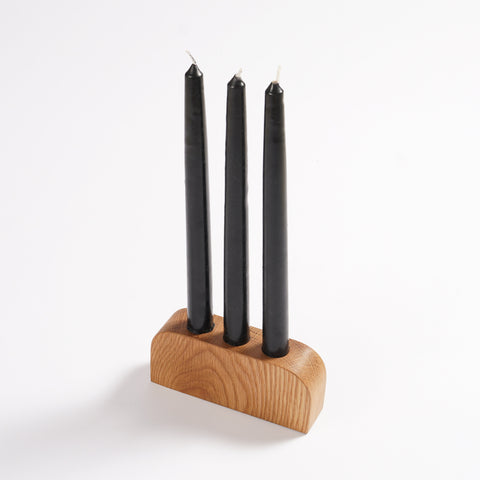 Hand made solid wood  candle holder 